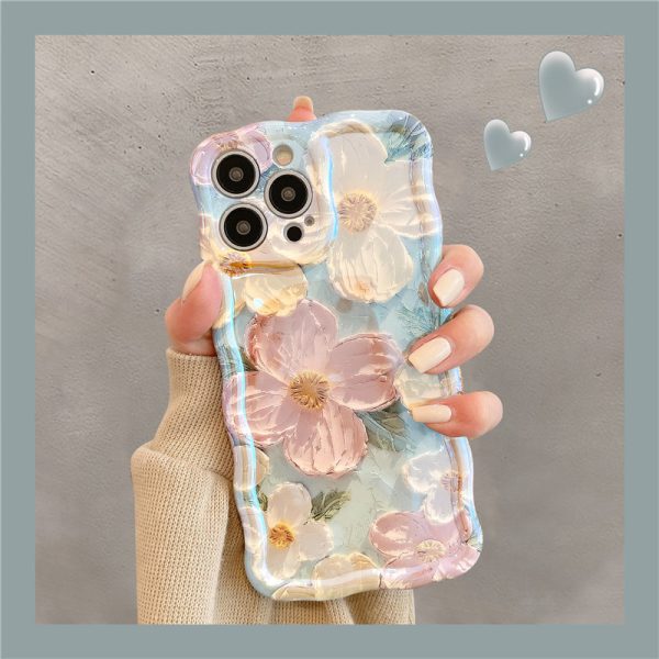 1665-Pattern3.jpg French Vintage Oil Painting Flowers iPhone Case