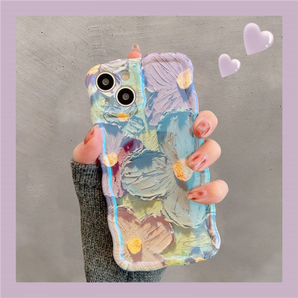1665-Pattern4.jpg French Vintage Oil Painting Flowers iPhone Case