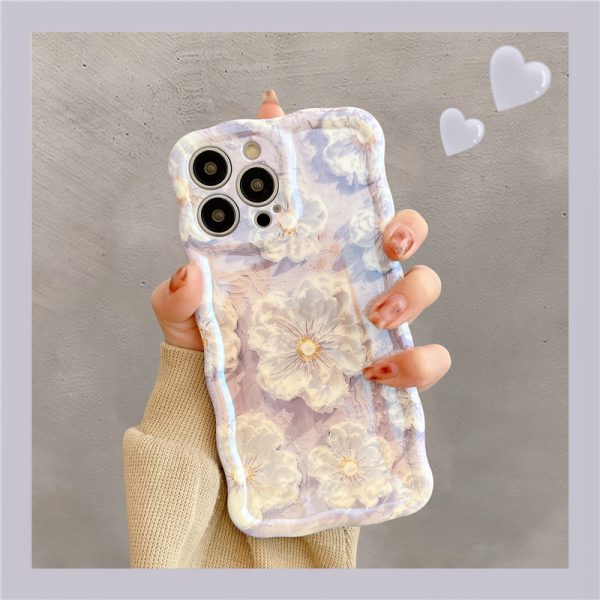 1665-Pattern7.jpg French Vintage Oil Painting Flowers iPhone Case