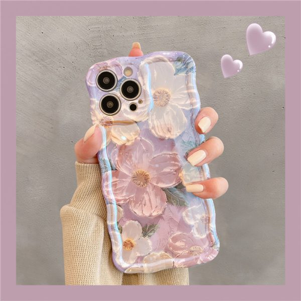 1665-Pattern8.jpg French Vintage Oil Painting Flowers iPhone Case