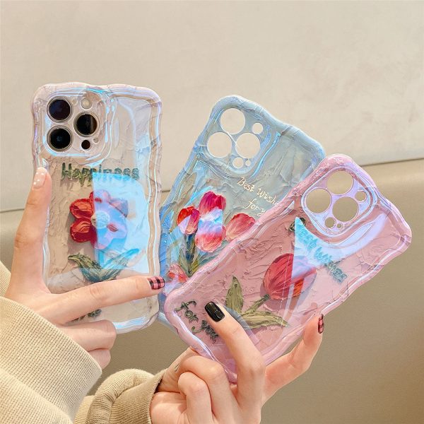 Premium Oil Painting Flower iPhone Case