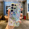 1_bb351adb-14a0-42dd-8cb3-cf84586084df.jpg Purple Oil Painting Flower Wristband Holder With Lanyard Galaxy Phone Case