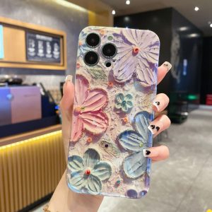 INS Hot Oil Painting Flower Galaxy/iPhone Case