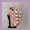 Purple Oil Painting Flower Wristband Chain iPhone Case