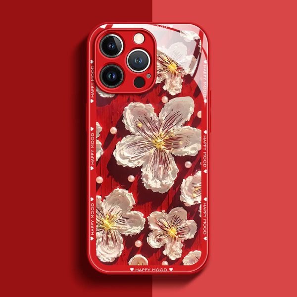2_1fd87921-aa9d-492d-8d9e-d8f303f6298c.jpg Oil Painting Flower iPhone Case