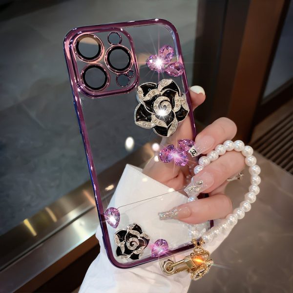 2_4.jpg Luxury Camellia Transparent iPhone case with Lens Film