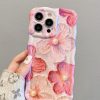 Luxurious Oil Painting Pink Rose Flower iPhone Case