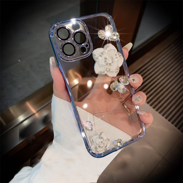 2_7.jpg Luxury Camellia Transparent iPhone case with Lens Film