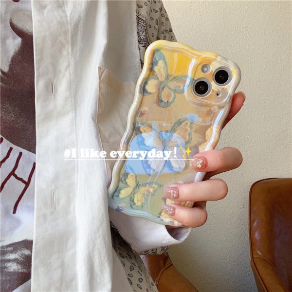 3_3bad6cea-a3e0-4e53-99e3-c2874c6a832c.jpg Oil Painting Gradient Butterfly iPhone Case
