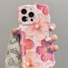 Luxurious Oil Painting Pink Rose Flower iPhone Case
