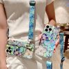 IMG_1686.jpg Purple Oil Painting Flower Wristband Holder With Lanyard Galaxy Phone Case
