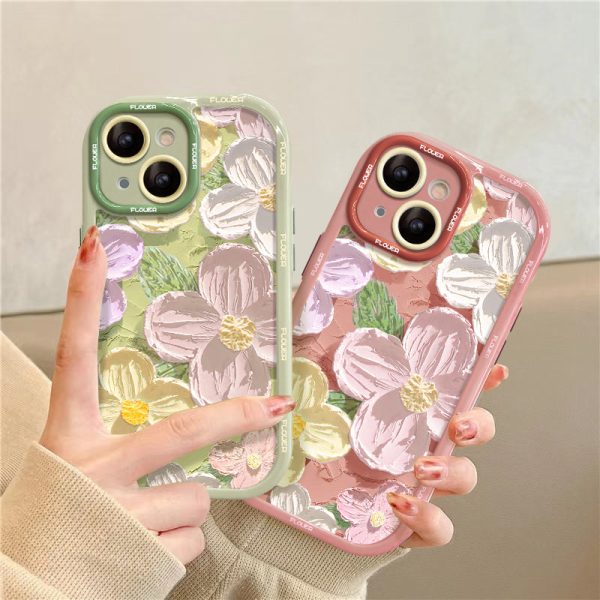 O1CN0112Y2Qk2C9uTBLrGOP__2213055108432_9d01d8c6-f323-4f3b-873c-bc29d8e38e34.jpg Oil Painting Flower iPhone Cream Case