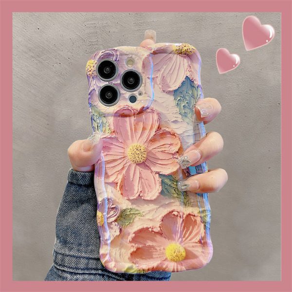 Ins Hot Colorful Oil Painting Flower iPhone Case