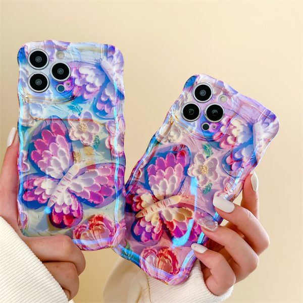 O1CN01s0EEls1ghk0gb3Kh8__2214465814174.jpg Colorful Butterfly Flower iPhone Case