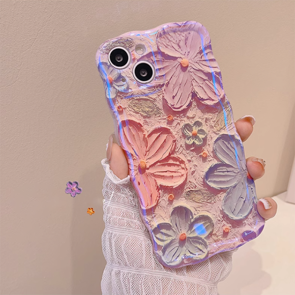 b_e2320c74-fc7c-445b-a171-5fbd7d812fc8.png High Quality Blue Light Flower iPhone Case With Lanyard