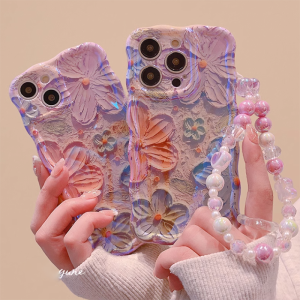 c_2e1edbf6-843b-42b9-b90d-f860884e7711.png High Quality Blue Light Flower iPhone Case With Lanyard