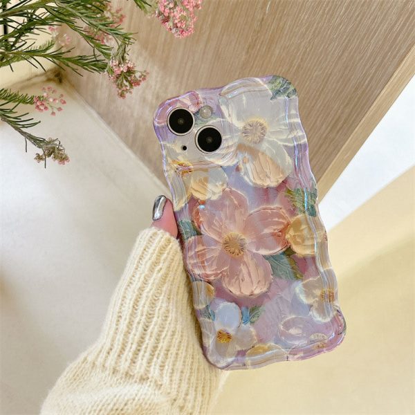 d_c2b9e435-6233-45ec-8aa5-6ff02a25073d.jpg Three-dimensional Oil Painting Flower iPhone Case