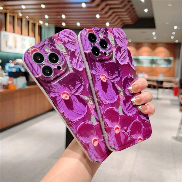 mycasety_4_8407d23d-ab9f-4b22-b480-9e41ae021dc6.jpg Oil Painting Retro Flower Phone Case Shockoroof Camera Protection Soft Back Cover For iPhone